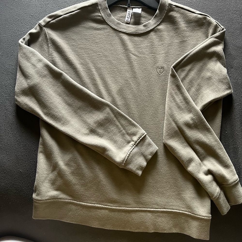H&M sweatshirt olive green size small